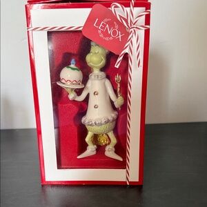 Lenox Grinch Serves the Feast Ornament